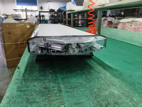 Barra de luz estroboscópica LED de emergencia de 49 pulgadas y 125cm aprobada por SAE TBD6855D con LED lineales de aluminio negro o plateado de 3W