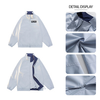 Veste bomber d'hiver pour homme en gros, écologique, réversible, imperméable, col montant, deux couleurs, formelle, vintage, logo personnalisé