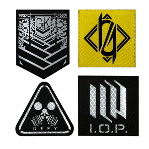 Jie Qian Xin Anime 404 Squad 2D reflectante Iron-On ecológico hecho a mano insignia paquete parche emblema tela accesorios para sombreros - Product Image 1