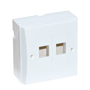 Nepci 86x86mm 2 Bộ dụng cụ bề mặt núi RJ45 Mạng ổ cắm hộp XJY-NE-194A cổng kép mở núi Keystone <span class=keywords><strong>Cat3</strong></span>/CAT5E/Cat6 Jack hộp - Product Image 1