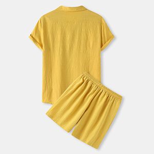 <span class=keywords><strong>Completo</strong></span> Estivo Personalizzato da <span class=keywords><strong>Uomo</strong></span>: Camicia e Pantaloncini Traspiranti, Set Maschile in Tinta Unita - Product Image 2