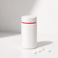 Pot en plastique PE de 120 ml de qualité supérieure, léger, non toxique, résistant à l'humidité, avec impression personnalisée, pour le stockage de pilules et de poudres