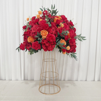 Vases trompettes en métal doré personnalisés, modernes et simples, pour arrangements floraux, centres de table de mariage et d'anniversaire, socles décoratifs faciles à assembler