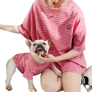 Summer Pet Clothes New Fashion Pet Adult Striped Dog Clothes T-shirt