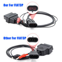 Cable Adaptador de Conector OBD OBD2 de 3 Pines a 16 Pines para Fiat, Alfa, Lancia y Motocicletas PIAGGIO
