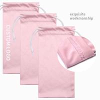Vente en gros, sac à lunettes personnalisé avec logo, cordon de serrage, doux, personnalisé, 9*18cm, sac à lunettes de soleil en microfibre de haute qualité