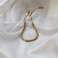 Collar de cadena de serpiente Joolim Jewelry, joyería de acero inoxidable, joyería que no se deslustra.