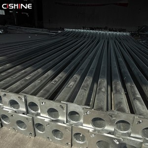 Cishine 20ft 25ft 30ft 35ft 40ft 6m 8m 10m Galvanized <strong>Solar</strong> Conical Octagonal Street <strong>Light</strong> Poles Tapered Lamp <strong>Post</strong> for Highway - Product Image 6