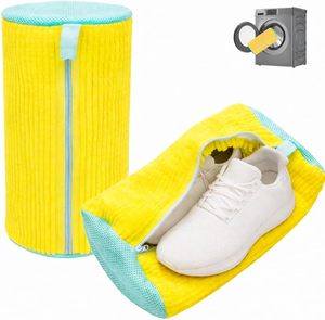 Sac de lavage portable en maille pour chaussures, résistant aux déchirures, pour machine à laver, modèle 2026 - Product Image 1