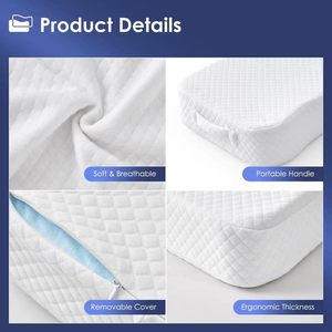 Almohada Ortopédica de Espuma Viscoelástica para Piernas, Alivio del Dolor de Espalda, Alineación de Cadera, Mejor Almohada Lumbar para Dormir - Product Image 3