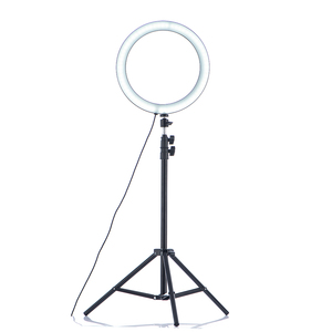 Anneau lumineux LED professionnel pour studio photo avec filtre, miroir et trépied – Lampe annulaire LED pour la photographie - Product Image 1