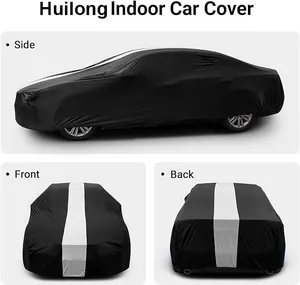 Housse de voiture intérieure anti-poussière pour exposition Housse de voiture élastique Housse de voiture en spandex