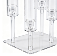 Candelabros Acrílicos Modernos y Económicos para Bodas, Portavelas Tipo Huracán, Decoración para Mesa de Boda, Centro de Mesa