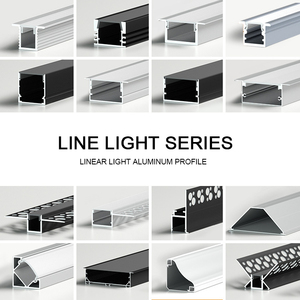 Installation de diffuseur de support en aluminium <span class=keywords><strong>noir</strong></span> et blanc intégré DGLUX, canal LED de lumière de bande extrudée - Product Image 2