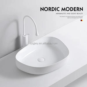 Petit lavabo pour salle de bain, comptoir, balcon, hôtel – Lavabo blanc pour le lavage - Product Image 2