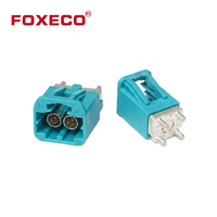 Connecteur coaxial RF haute vitesse automobile FOXECO de qualité industrielle, mini FAKRA Z Code, en cuivre pour carte de circuit imprimé, navigation automobile
