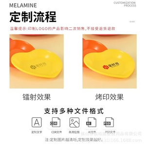 <b>Melamine</b> creative <b>plates</b>, heart-shaped <b>plates</b>, fruit and dessert <b>plates</b>, plastic heart-shaped cake <b>plates</b>, irregularly shaped - Product Image 4