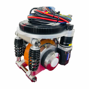 agv damping wheel drive brushless dc motor rueda grua warehousing wheel assemblies delivery robot swivel casters automated guide