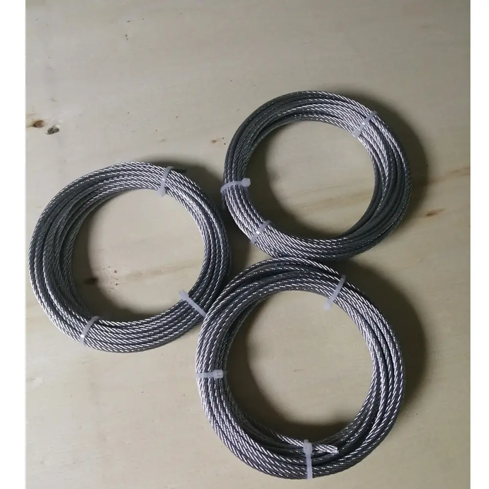 6X7 6X19 1/8" Hot DIP Galvanized Steel Wire Rope Galvanized Aircraft Cable