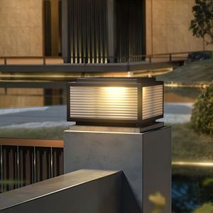 DB ไฟสวนกลางแจ้งที่ทันสมัยหมวกเสาสีขาวอบอุ่นพลังงานแสงอาทิตย์สำหรับเสาและรั้วสำหรับสวนและกลางแจ้ง - Product Image 2