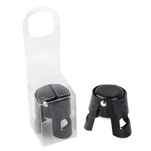 Tappo di vino di Champagne frizzante nero di vendita calda del metallo Oem <span class=keywords><strong>Non</strong></span> versare gli strumenti domestici della barra dell'acciaio inossidabile tappo scintillante di Champagne - Product Image 1