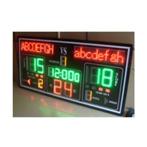 Tableau de bord de basket-ball multifonction LED, 19 pouces, horloge de 24 secondes