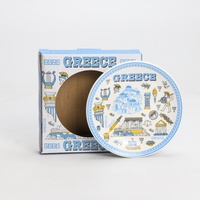 Coffrets de vaisselle en céramique et porcelaine, tasses et assiettes, souvenirs touristiques et repères de la Grèce, personnalisables OEM ODM