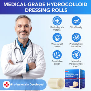 ELAIMEI Wound Care Hydrocolloid Dressing Roll Flexible Waterproof Extra Large Hydrocolloid <strong>Patch</strong> <strong>Bandages</strong> with Self-Adhesive - Product Image 2