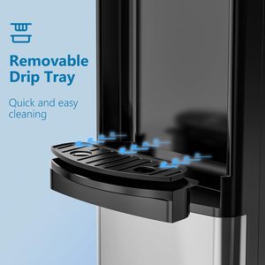 Euhomy <b>Top</b> <b>Loading</b> Water Dispenser Hot And Cold Stainless Steel Black 3 Or 5 Gallon Bottle Child Safety Lock - Product Image 6