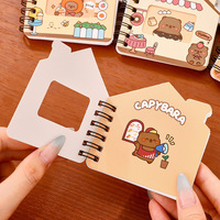 Carnet de notes fantaisie avec fenêtre en forme de capybara, personnalisable, mini carnet de notes, kawaii, carnet de notes mignon pour enfants