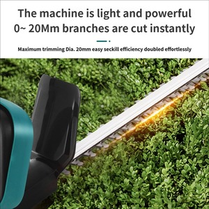 Taille-haie électrique sans fil 21V rechargeable, coupe-herbe portatif <span class=keywords><strong>à</strong></span> double ciseaux, lame de 50 cm, pour aménagement paysager DIY - Product Image 2