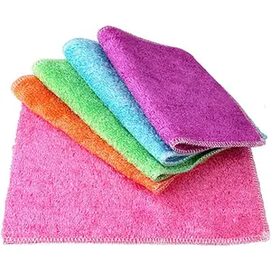 Customized Household High Quality Square Super Soft Dish Washing Cloth Bamboo Fiber Towel