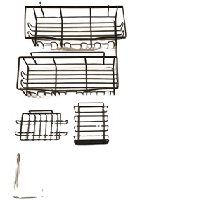 Alta calidad al por menor pequeños accesorios de baño estantes rectángulo Tir-angle Netlike cesta de esquina - Product Image 6