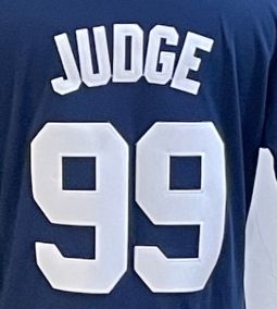 アメリカ野球ジャージステッチ男性用刺繍,カスタムジャージ米国サイズ #99 JUDGE - Product Image 4