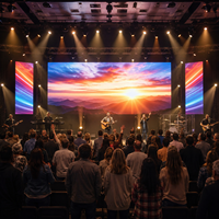 Pantalla LED para Iglesia Comunitaria DDW, 4K HDR10+ DCI-P3 95%, IP65 Impermeable, Moderna Pantalla de Video Central, Sistema Multipantalla para Salas de Culto