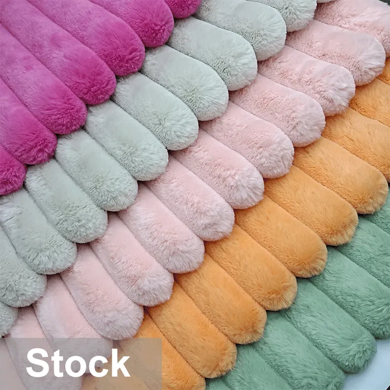 RTS 100% Polyester tissu velours velours côtelé à rayures 3.5cm pour couverture/canapé/rembourrage