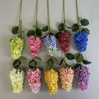 Bunga Sutra Hydrangea Pagoda Kerucut Panjang Buatan U-3248 untuk Dekorasi Pernikahan Musim Gugur, Grosir Pabrik