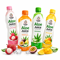 Boisson personnalisée à l'aloe vera avec pulpe d'aloe vera, jus de fruits OEM, vente en gros, marque privée, fabricant de boissons en bouteilles PE PET et canettes