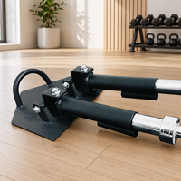 Plateforme de musculation robuste à double barre avec fixation type « landmine », pivotant à 360°, pour barres olympiennes de 2 pouces et barres de 1 pouce, pour salle de sport à domicile