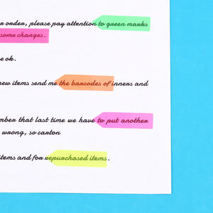 Jaune Bleu Vert Orange Rose Rouge 5 couleurs Marqueurs de page inscriptibles et à écriture fluide, onglets d'index pour signets ou étiquettes de lecture - Product Image 5