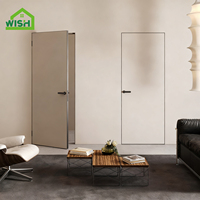 Porte insonorisée en MDF au design minimaliste moderne, finition sans peinture, pour salon, chambre, appartement, villa, hôtel
