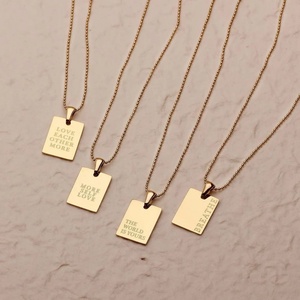Collar Personalizado de Acero Inoxidable con Baño de Oro PVD de 18K, Grabado con Nombre o Patrón, Fabricación OEM/ODM - Product Image 6