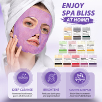 Masque facial en poudre de gelée naturelle coréenne 650g, 35 saveurs, personnalisable, marque privée, OEM, soin de la peau, masque peel-off