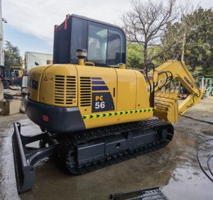 Original Used Komatsu PC56MR Mini Excavator Complete with Bucket and Quick Coupler Ready for Shipment - Product Image 4