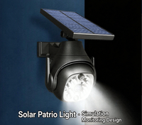 Lampe solaire d'extérieur pour jardin avec capteur de mouvement PIR, lampe murale LED étanche pour patio, balcon et éclairage de cour