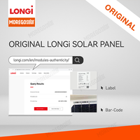 Panel Surya 625W-650W Tipe-N Hbc Kaca Ganda Bifasial Asli Hi-MO X10 PV