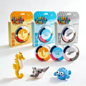 ชุดดินปั้นแห้งเร็ว Little Creator Ocean Series - ปลากระเบน สำหรับเด็กอายุ 6 ปีขึ้นไป |   ของขวัญงานฝีมือสัตว์ทะเล DIY ปลอดสารพิษ ไม่เหนียวเหนอะหนะ - Product Image 3
