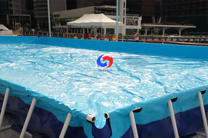 Piscinas Rectangulares <span class=keywords><strong>de</strong></span> Acero para Exteriores Gutefun <span class=keywords><strong>de</strong></span> 25 m x 15 m x 0,8 m con Soportes <span class=keywords><strong>de</strong></span> Acero y Estructura Metálica Elevada para la Federación <span class=keywords><strong>de</strong></span> Vela <span class=keywords><strong>de</strong></span> Singapur - Product Image 4