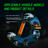 Nouvelle Feuille de signalisation latérale pour camion à 6 LED avec lentilles et LED super lumineuses pour remorque