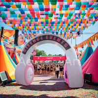 Casque d'écoute gonflable géant pour événements musicaux et décors de scène Casques de musique DJ gonflables personnalisés pour fêtes et promotions